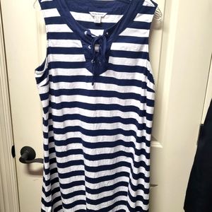 Tommy Bahama Navy stripe sundress XL
